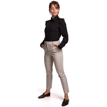 Be Camisa B165 Camisa de mangas abullonadas - negra