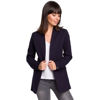 Be Chaqueta B102 Blazer abierto en mezcla de algodón - azul marino