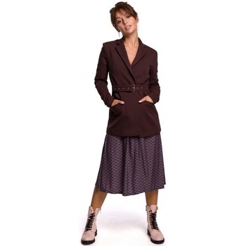 Be Chaqueta de traje B159 Blazer con cinturón de hebilla - verde oscuro