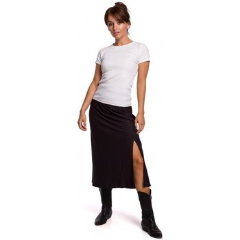 Be Falda B169 Falda midi con abertura en el muslo - negra
