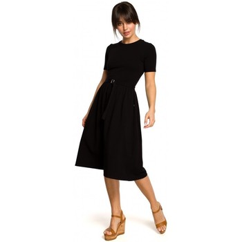 Be Vestido B120 Vestido midi ajustado y acampanado - color crudo