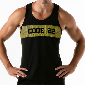 Code 22 Camiseta tirantes Tanque de franjas anchas Código 22