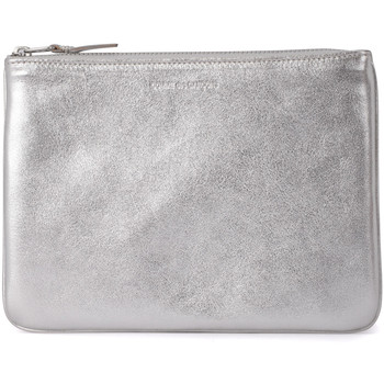 Comme Des Garcons Bolso Bolso clutch de piel plata