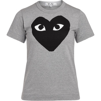 Comme Des Garcons Camiseta Camiseta gris con corazón