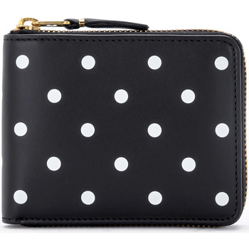 Comme Des Garcons Cartera Cartera de piel negra con lunares
