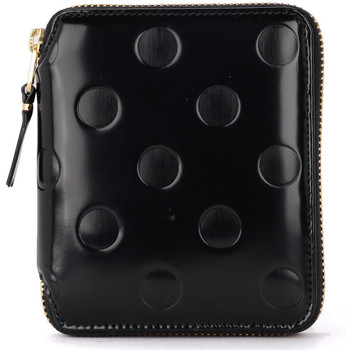 Comme Des Garcons Cartera Cartera de piel negra lúcida