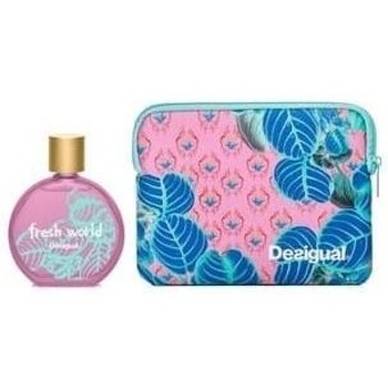 Desigual Cofres perfumes FRESH WORLD EDT 100ML SPRAY + NECESER