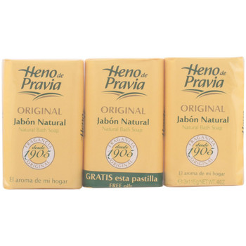 Heno De Pravia Productos baño JABON NATURAL CONTIENE 3 UNIDADES