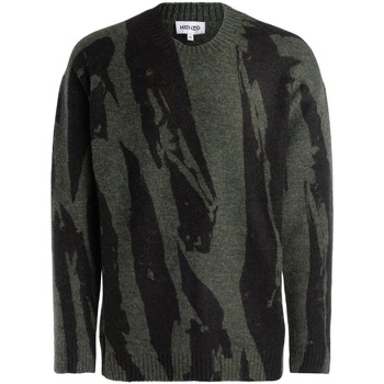 Kenzo Jersey Suéter Pleat Camo color caqui con estampa camuflaje