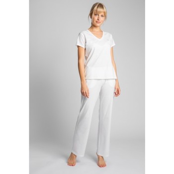 Lalupa Camiseta LA014 Top de algodón con cuello en V - crudo