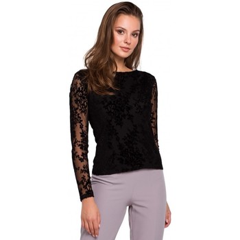 Makover Blusa K024 Blusa de encaje - negra