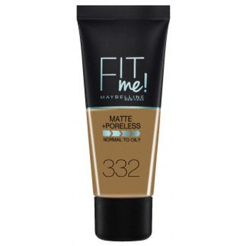 Maybelline New York Base de maquillaje FIT ME MATTE + PORELESS 332 GOLDEN CARAMEL