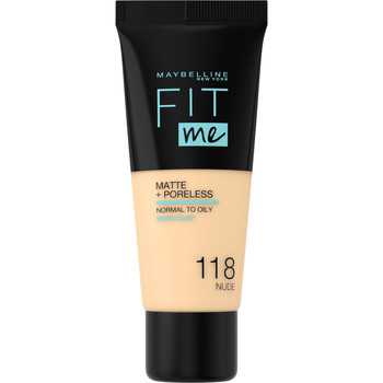 Maybelline New York Base de maquillaje Fit Me Matte+poreless Foundation 118-nude