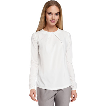 Moe Blusa M027 Camisa entallada combinada manga corta - frambuesa