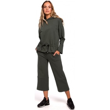 Moe Jersey M449 Sudadera con capucha Peplum - azul marino