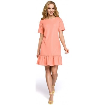 Moe Vestido M282 Vestido con volante - coral