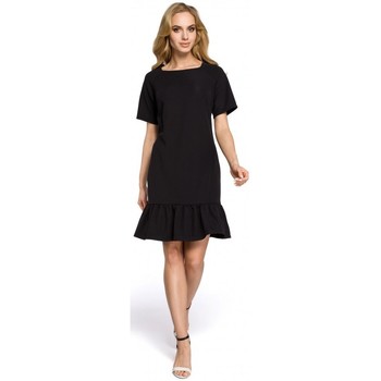 Moe Vestido M282 Vestido con volante - negro