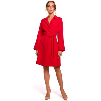 Moe Vestido M462 Vestido de chaqueta con corbata - rojo