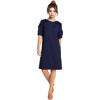 Moe Vestidos M029 Túnica trapecio ¾ mangas - coral