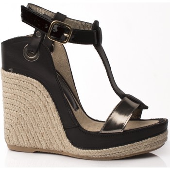 Mtbali Alpargatas Sandalia Alpargata con cuña, Mujer - Modelo Nor Noir