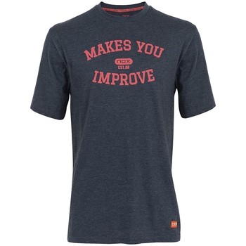 Nox Camiseta CAMISETA BASIC NEGRO LETRAS ROJAS