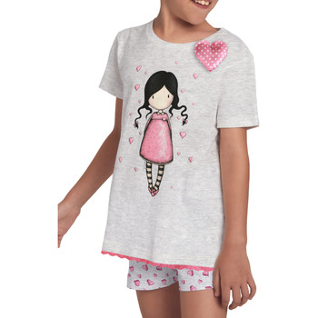 Admas Camiseta corta de chica pijama Awareness Santoro gris