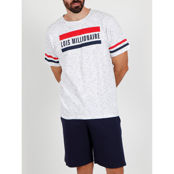 Admas For Men Camiseta corta del pijama Millionnaire Lois blanco Admas