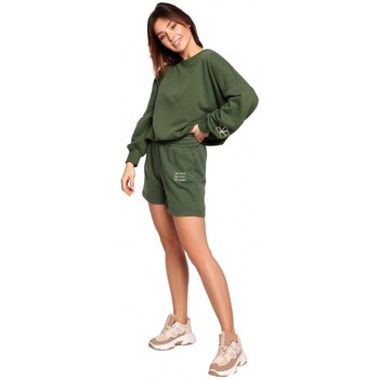 Be Short B186 Pantalones cortos con bordado - verde hierba