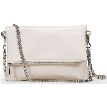 Bosanova Bandolera Bolso blanco con solapa y cadena