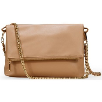 Bosanova Bandolera Bolso marrón con solapa y cadena