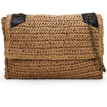 Bosanova Bolso Bolso rafia marrón con cadena