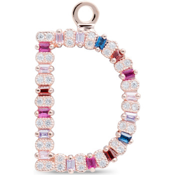 Luxenter Colgantes Colgante D Con Baño Oro Rosa De 18 Quilates