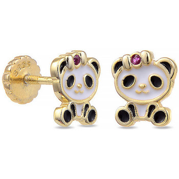 Luxenter Piercing Kids And Baby Rhaki Con Baño De Oro Amarillo De 18 Quilates