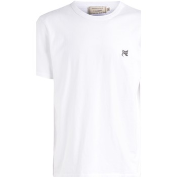 Maison Kitsuné Camiseta Camiseta Maison Kitsuné Fox Head blanca con logotipo gris