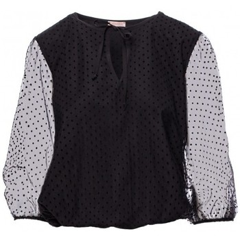 Makover Blusa K057 Blusa de lunares - negra