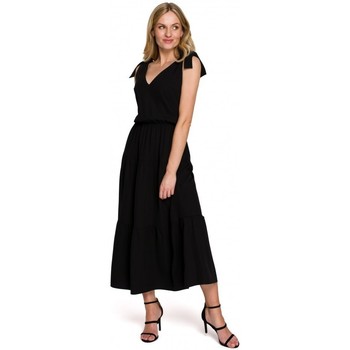 Makover Vestido largo K092 Vestido de tirantes - lavanda