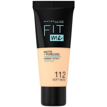 Maybelline New York Base de maquillaje FIT ME! FOUNDATION MATTE+PORELESS 112-SOFT BEIGE 30ML