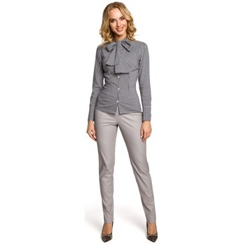 Moe Camisa M089 Camisa a medida, manga larga, a cuadros - rosa