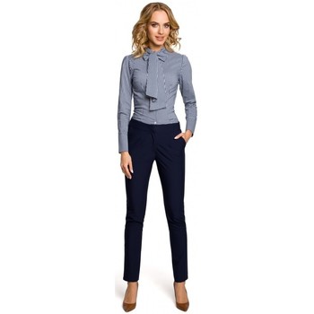 Moe Camisa M091 Pantalones cortos con frente asimétrico - negro