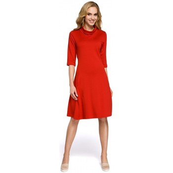 Moe Vestido M279 Vestido con cuello de tortuga - rojo