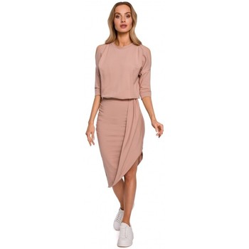 Moe Vestido M589 Vestido con hombros fríos - mocca
