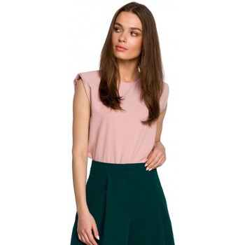 Style Blusa S260 Blusa sin mangas con hombros acolchados - polvo