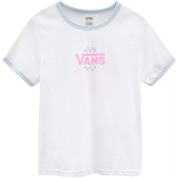 Vans Camiseta Camiseta Summer Schooler para mujer Blanco y Rosa