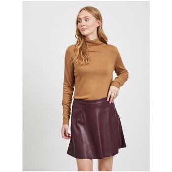 Vila Jersey Bolonia Roll Neck knitted Top Tigers Eye