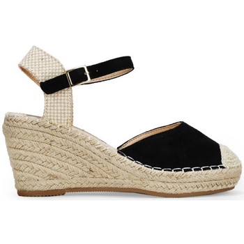 Bosanova Alpargatas Alpargatas negras con cuña de esparto
