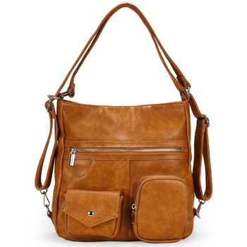 Bosanova Bolso Bolso mochila marrón con bolsillos