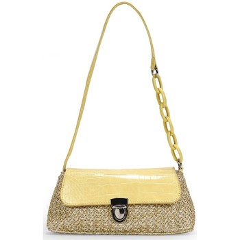 Bosanova Bolso Mini bolso amarillo con rafia