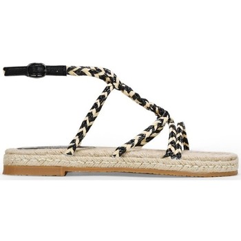 Bosanova Sandalias Sandalias negras planas con esparto