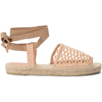 Castaner Sandalias Sandalia alpargata Paz de piel y algodón color natural