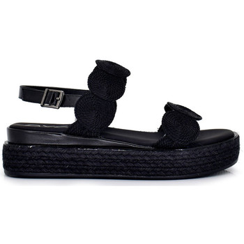 Exé Shoes Sandalias SANDALIA BLACK CON SUELA DE ESPARTO Y DETALLE TIRAS 2057-EX1